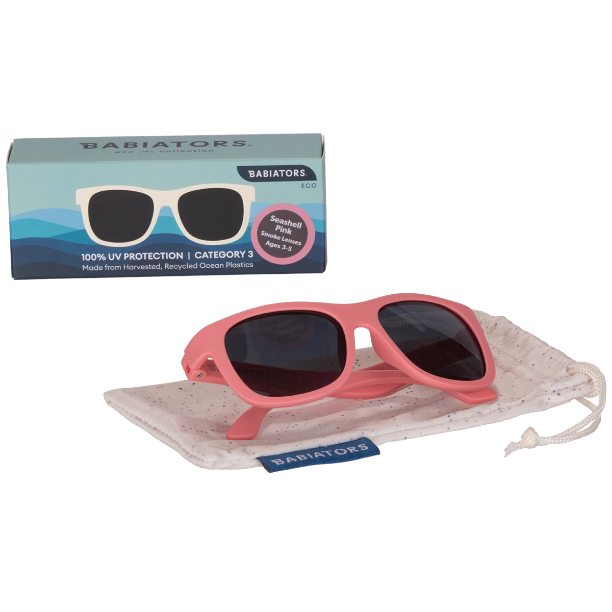 Seashell Pink Eco Navigator Sunglasses - Doodlebug's Children's Boutique