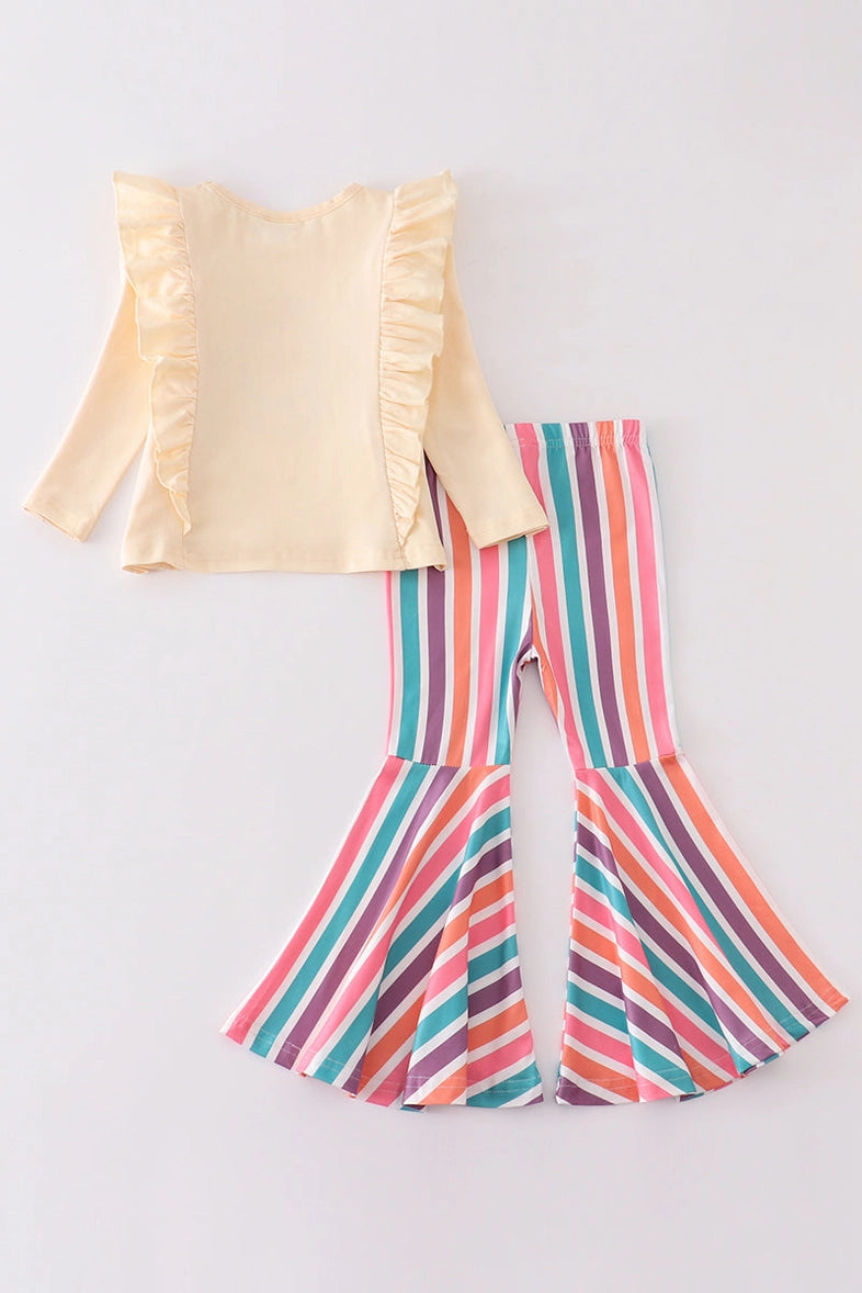 Thankful Grateful Blessed Bell Bottom Set - Doodlebug's Children's Boutique