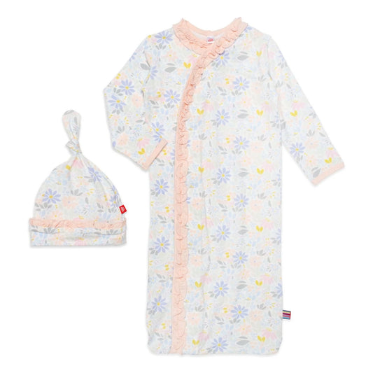 Darby Modal Magnetic Cozy Sleeper Gown + Hat  - Doodlebug's Children's Boutique