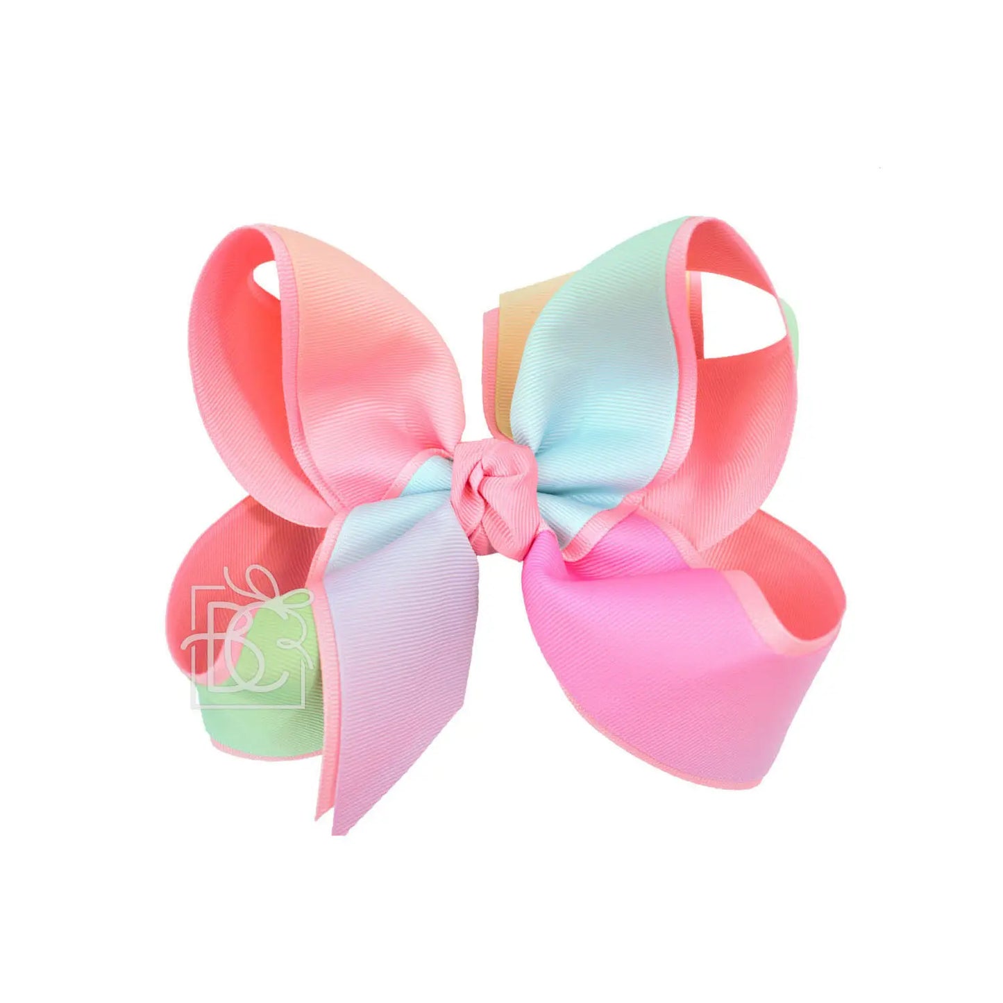 Huge Shell Pink Rainbow Bow - Doodlebug's Children's Boutique