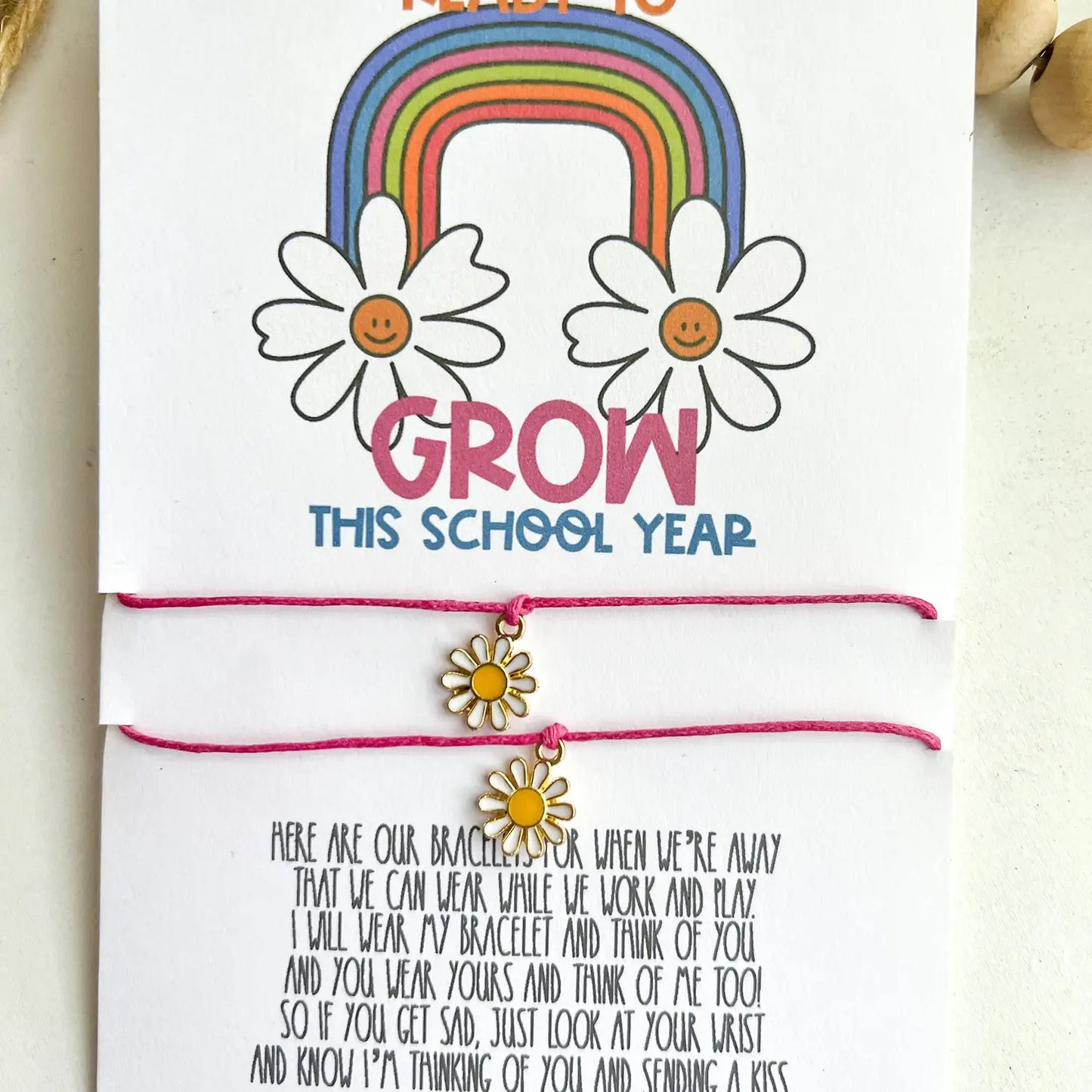 Daisy Grow Back To School Wish Bracelet for Mommy and Me - Doodlebug's Children's Boutique