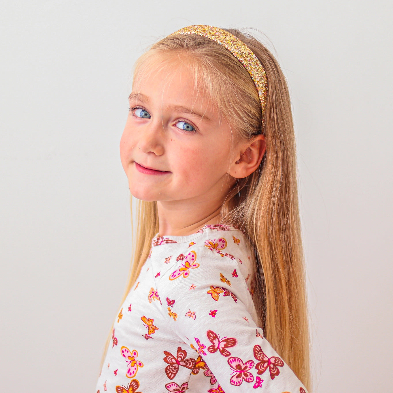 Gold Chunky Glitter Headband - Doodlebug's Children's Boutique
