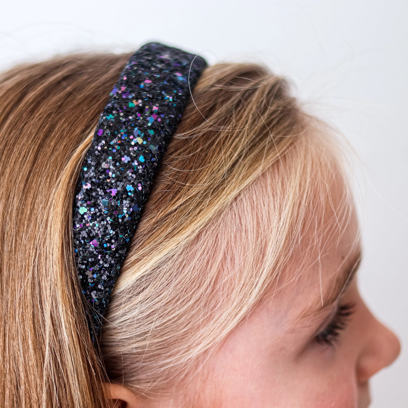 Black Chunky Glitter Headband - Doodlebug's Children's Boutique
