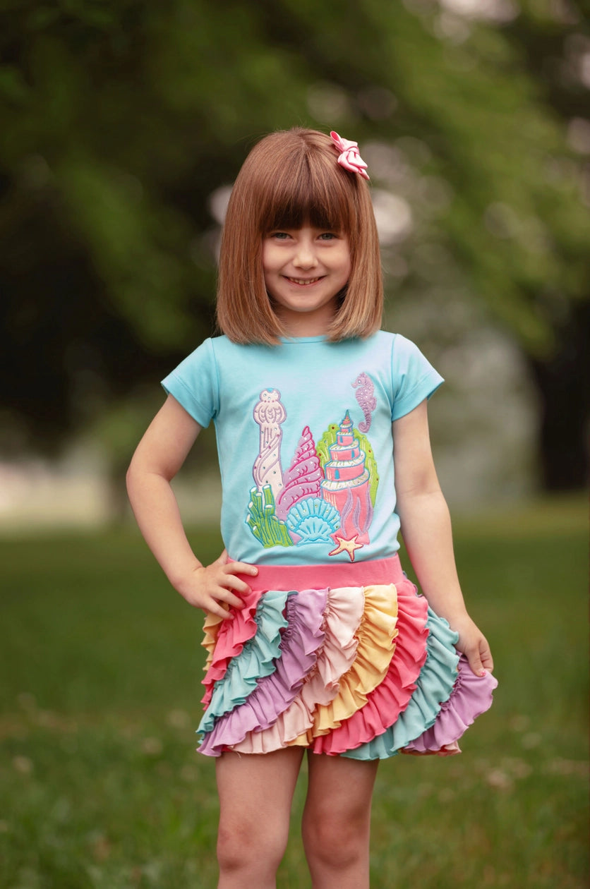 Mermaid Kingdom Tee - Doodlebug's Children's Boutique