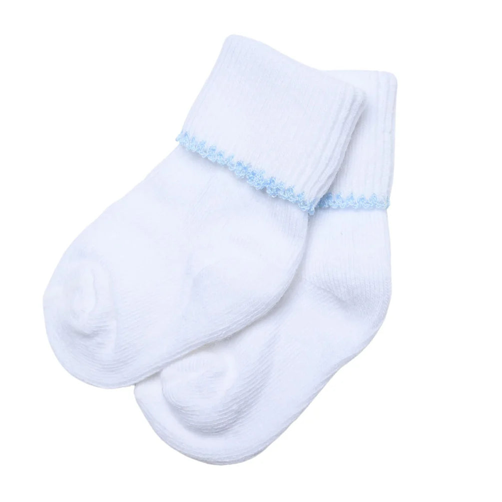 Blue Trim Essentials Socks - Doodlebug's Children's Boutique