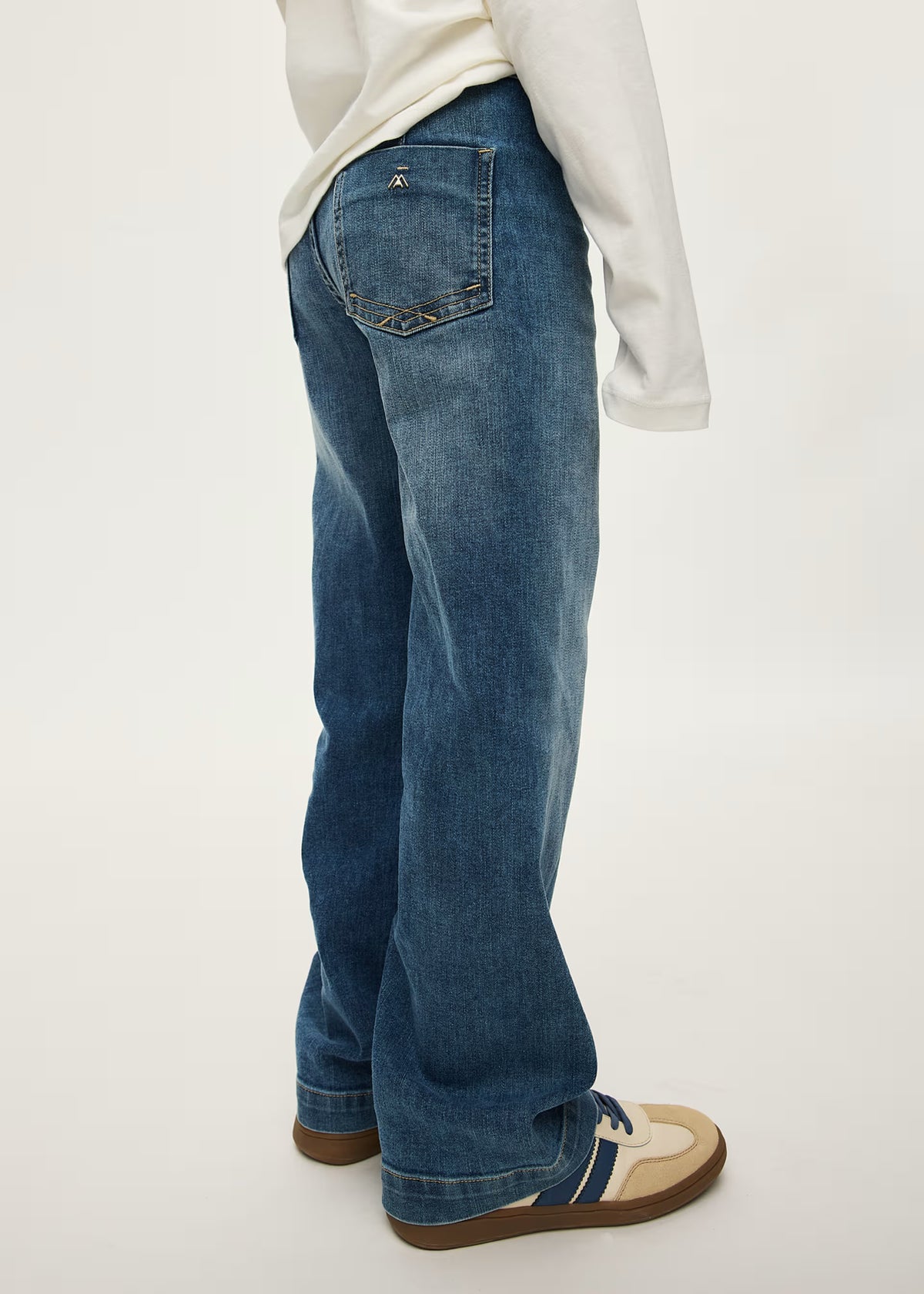 Medium Wash Wide Leg Jeans - Doodlebug's Children's Boutique