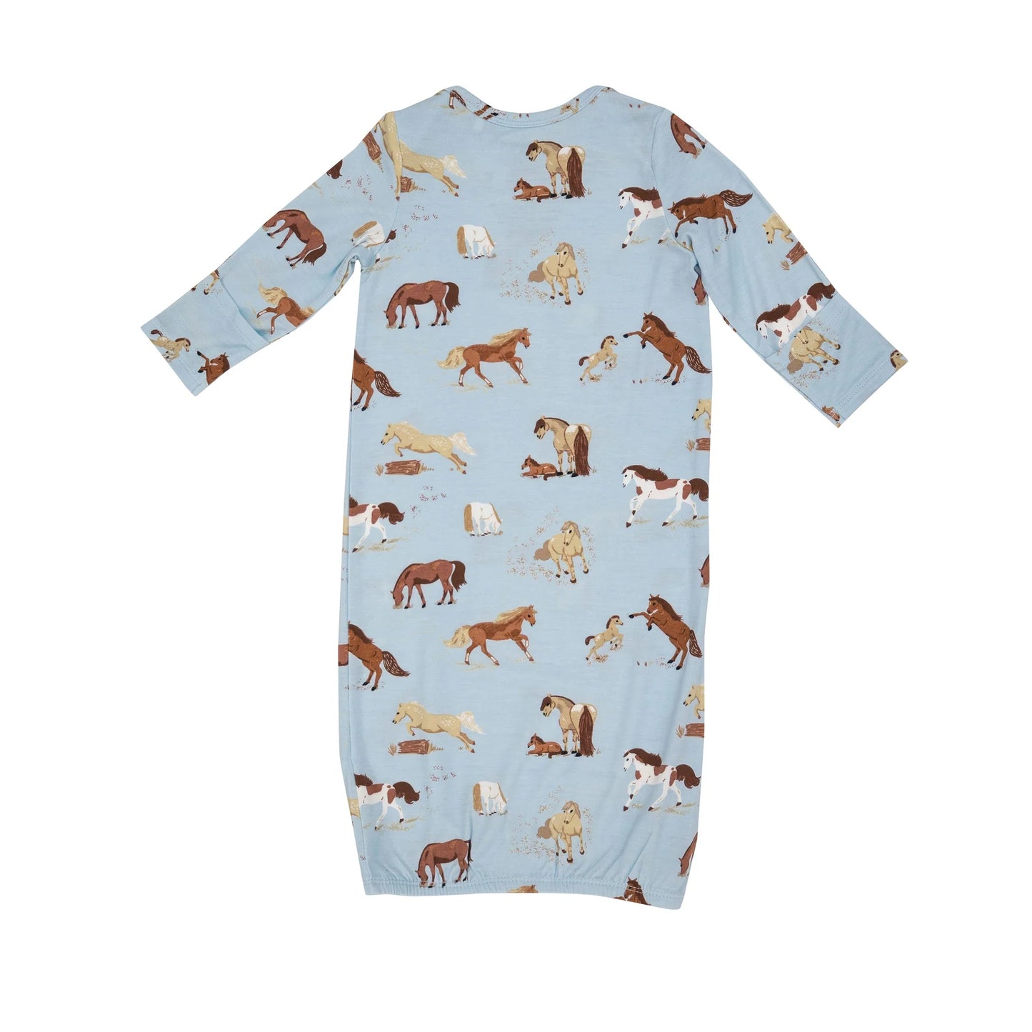 Bamboo Gown in Horses - Doodlebug's Children's Boutique