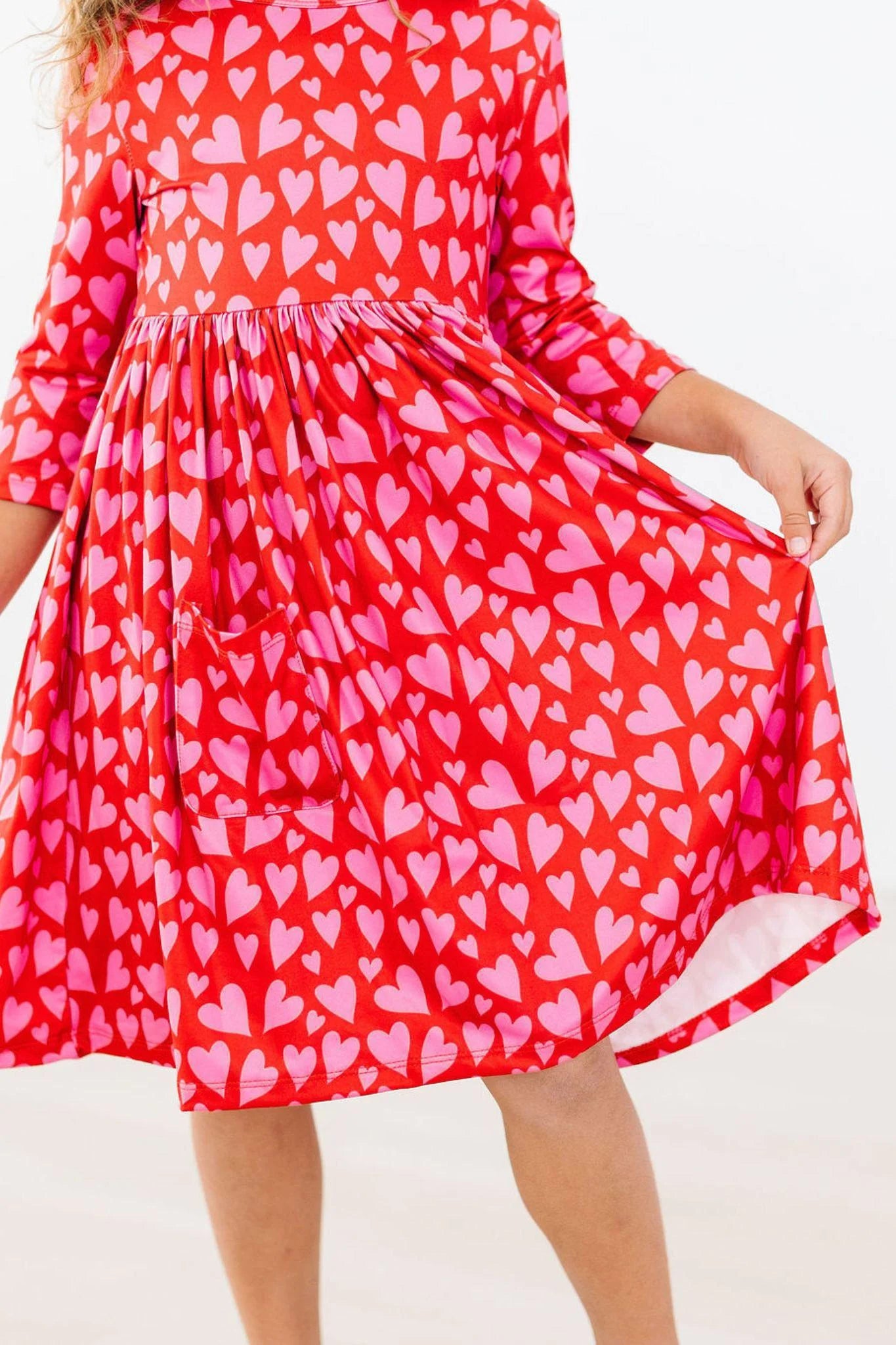 Hearts & Hugs Pocket Twirl Dress - Doodlebug's Children's Boutique