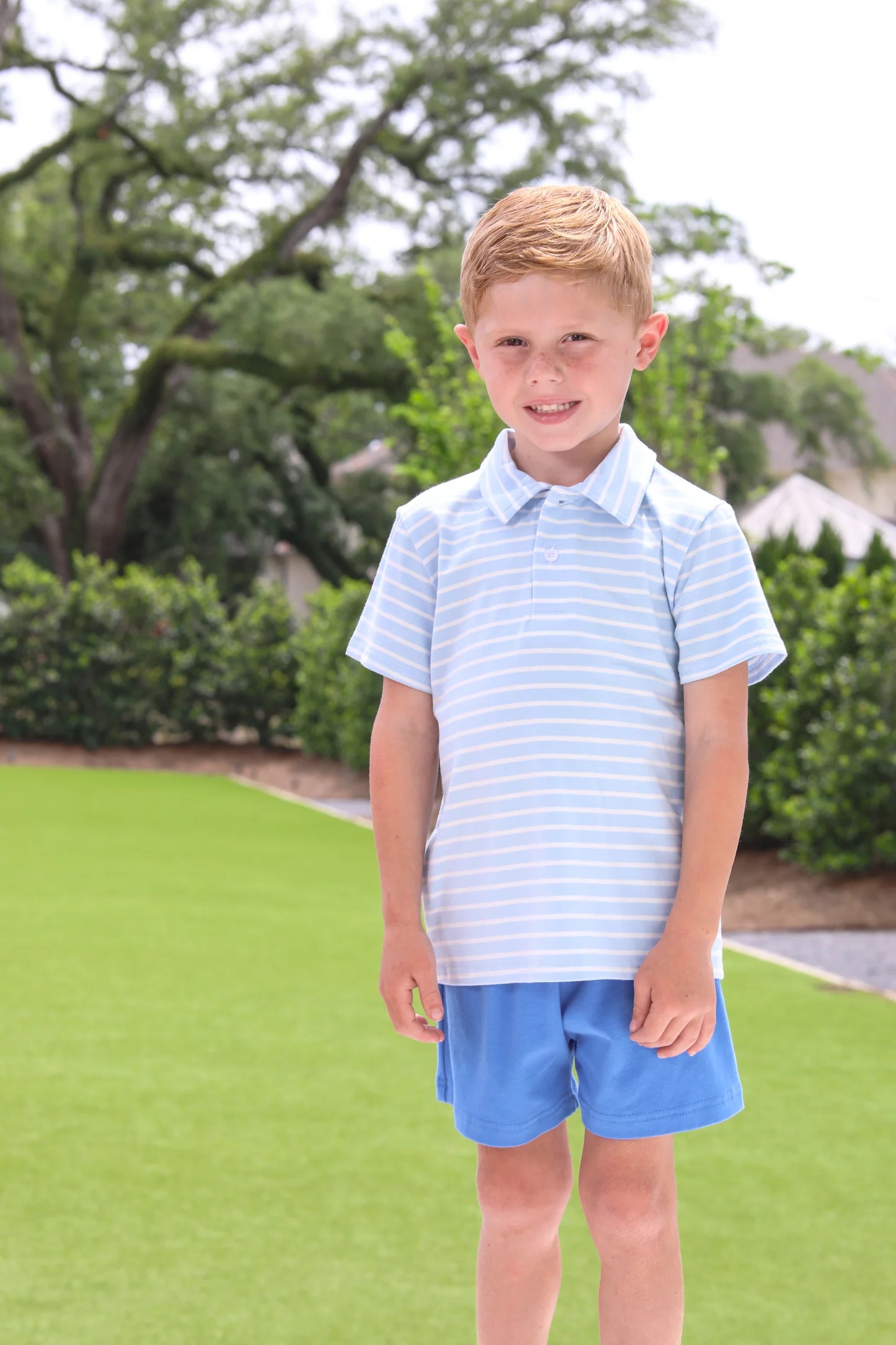 Henry Polo in Sky Blue Stripe - Doodlebug's Children's Boutique