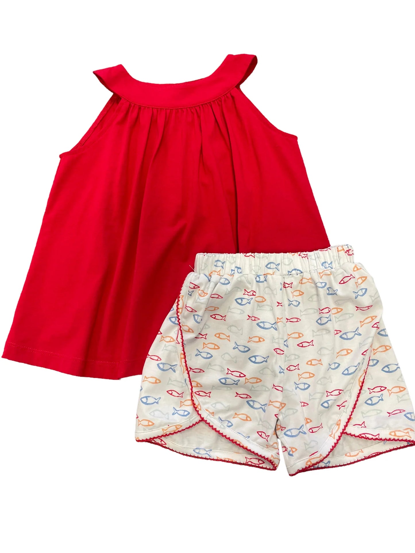 Fish Frenzy Girls Short Set - Doodlebug's Children's Boutique