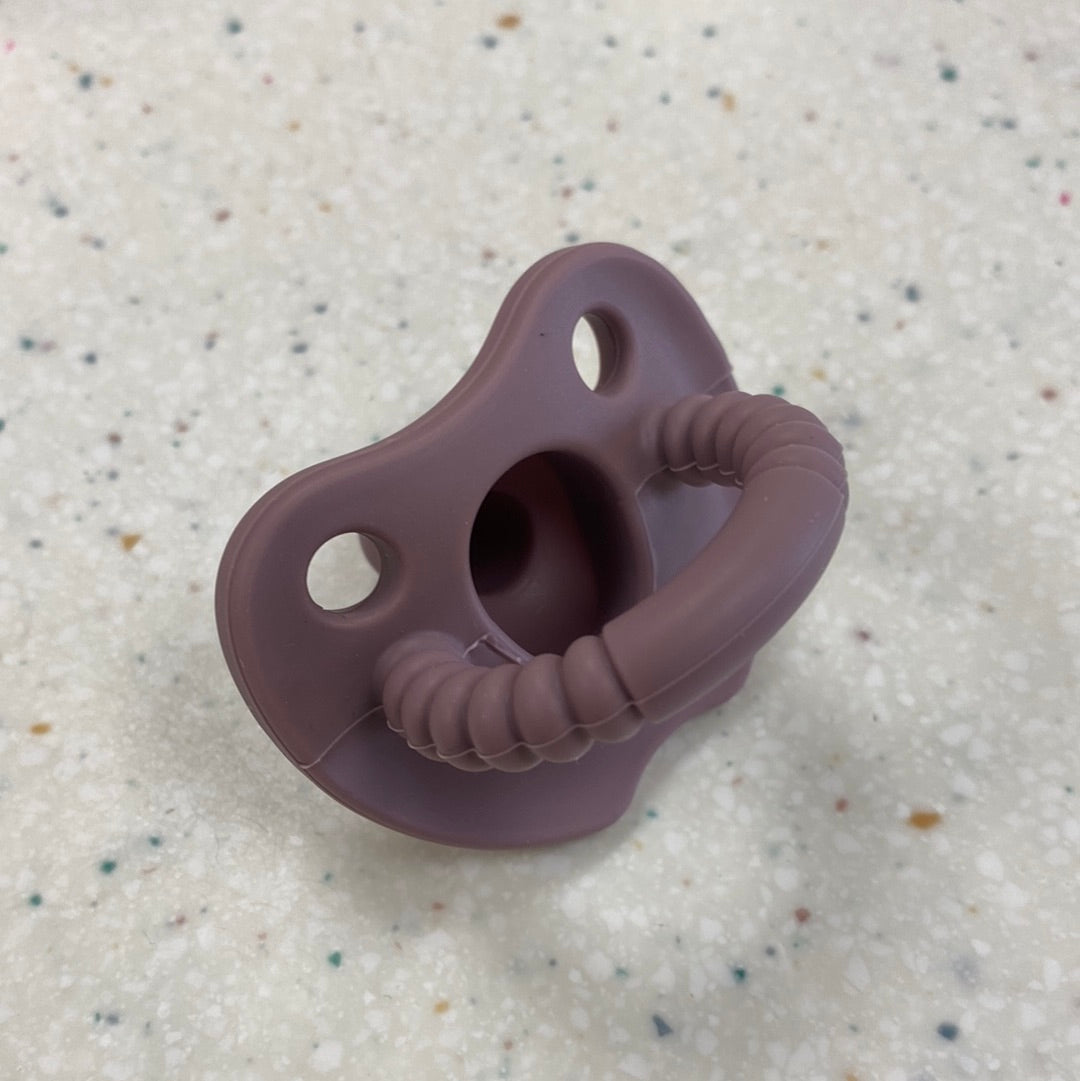 Round Sili Soother in Wisteria - Doodlebug's Children's Boutique