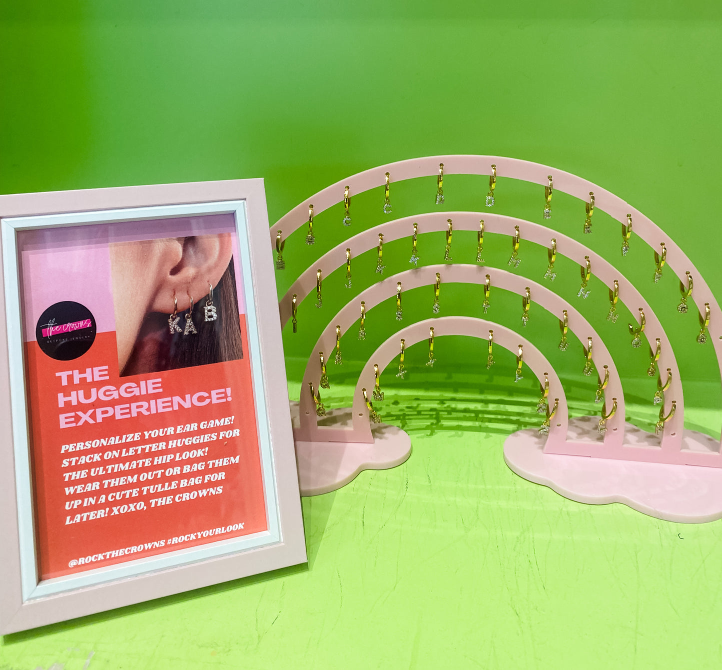 Initial Huggie Earrings - Doodlebug's Children's Boutique