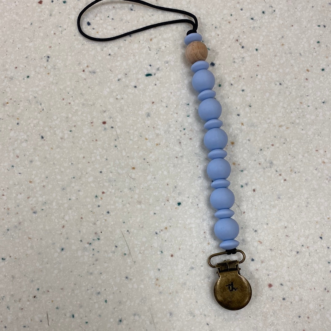 Grande Eden Paci and Toy Clip in Baby Blue - Doodlebug's Children's Boutique
