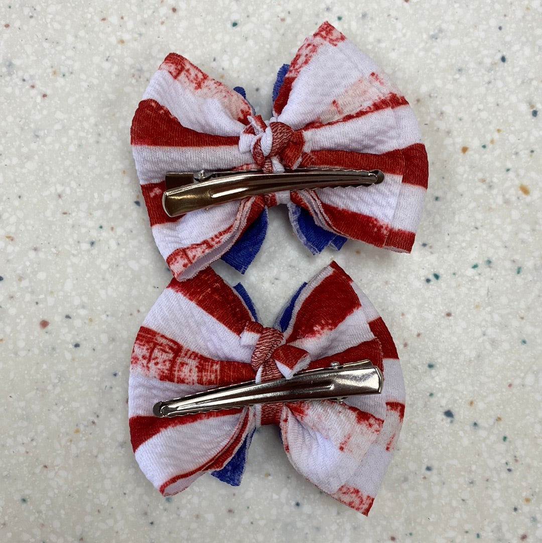 Small Double Stacked American Flag Piggies Set - Doodlebug's Children's Boutique