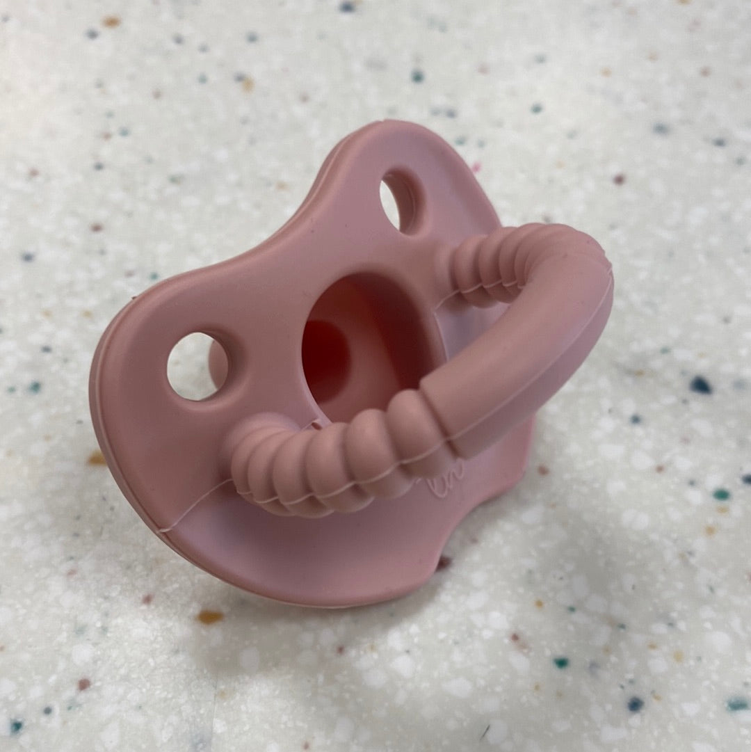 Round Sili Soother in Misty Rose - Doodlebug's Children's Boutique