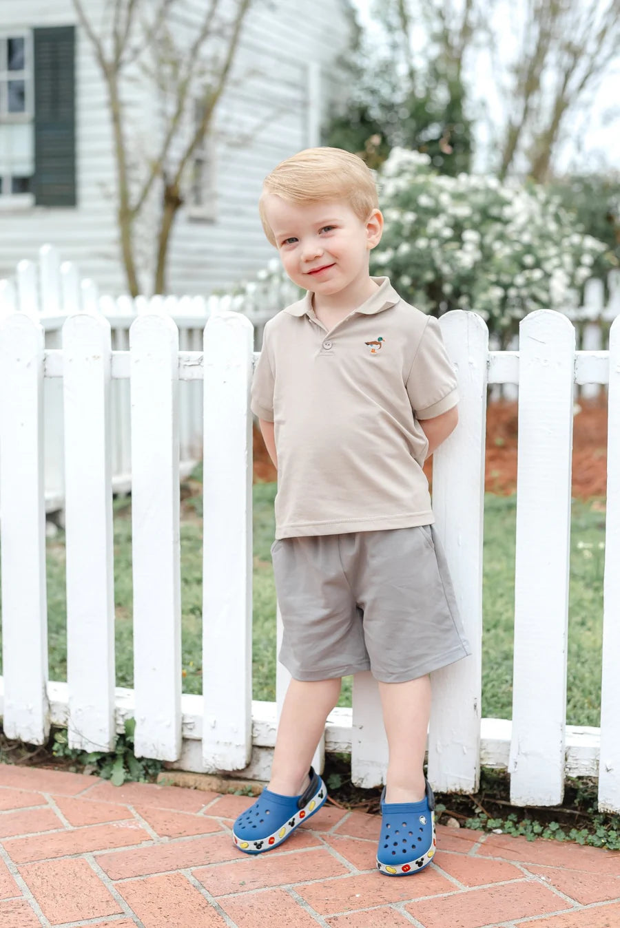 Light Brown Mallard Golf Shirt - Doodlebug's Children's Boutique