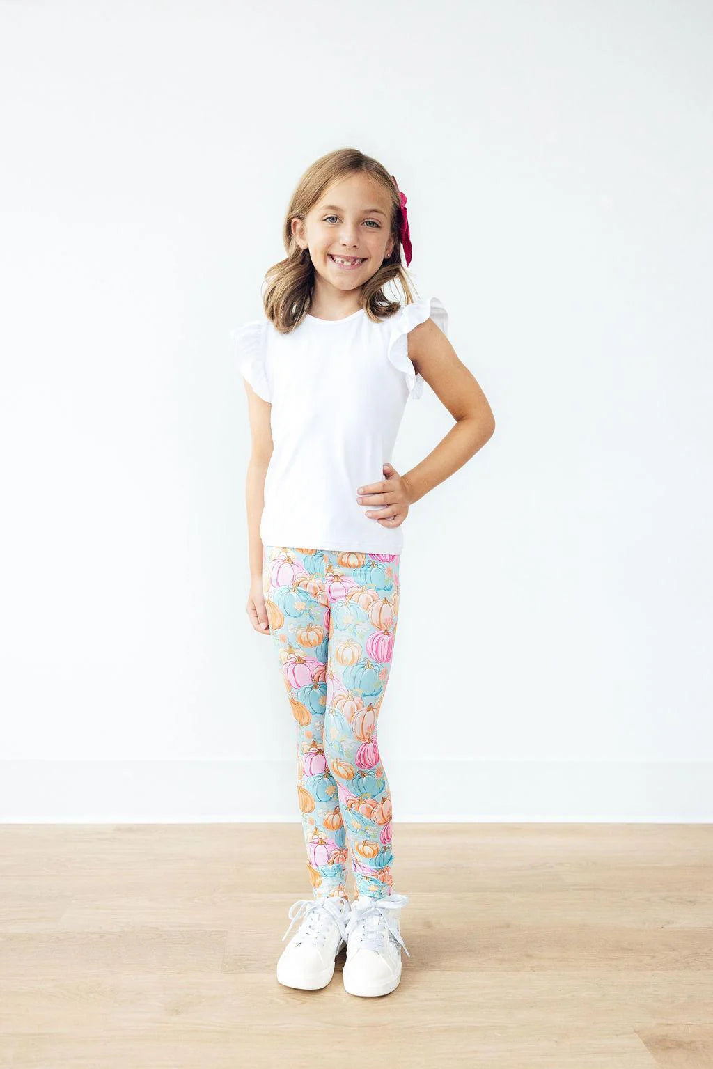 Preppy Pumpkin Leggings - Doodlebug's Children's Boutique