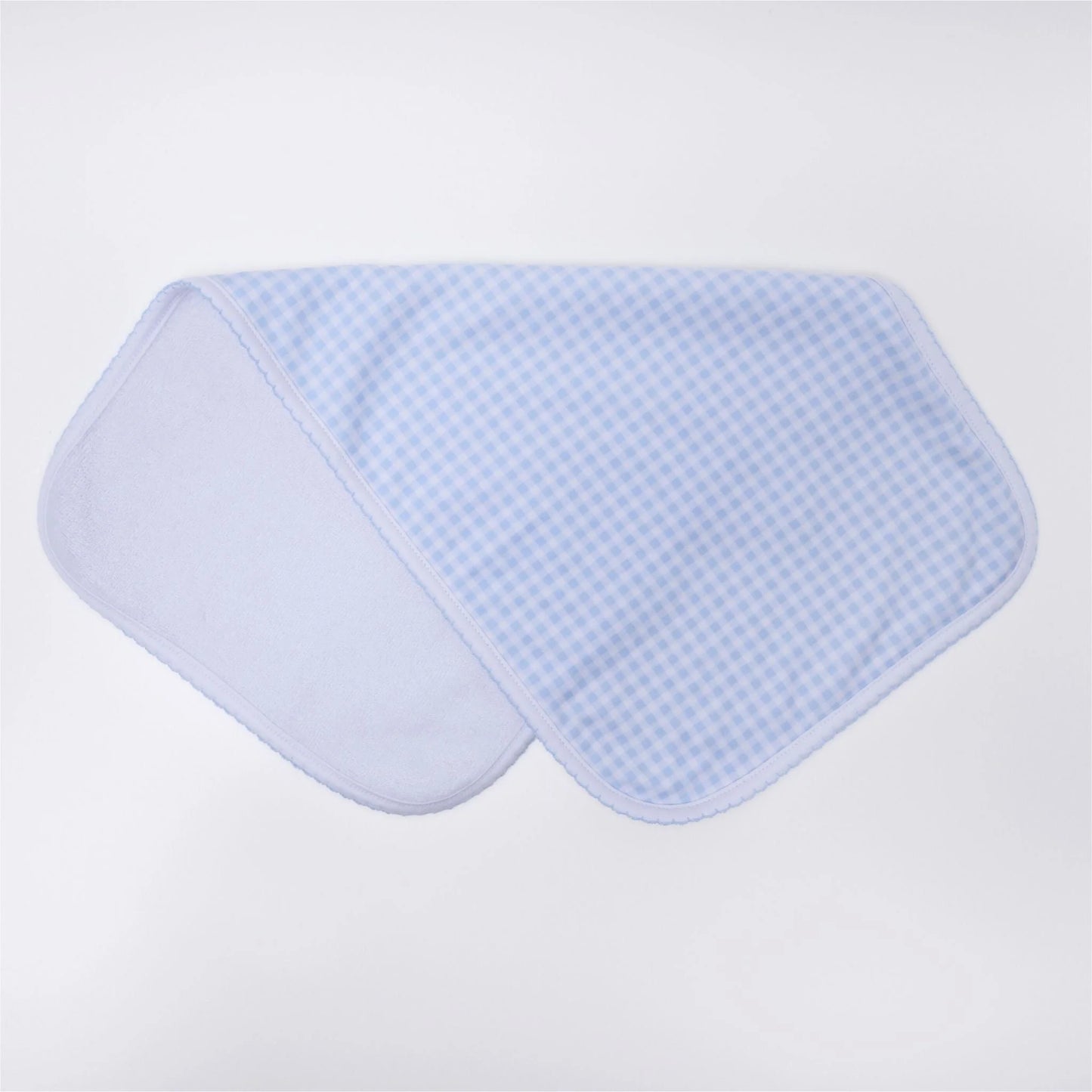 Mini Checks Burp Cloth in Blue - Doodlebug's Children's Boutique