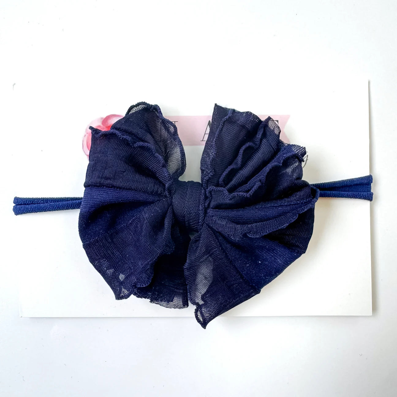 Navy Mini Headband - Doodlebug's Children's Boutique