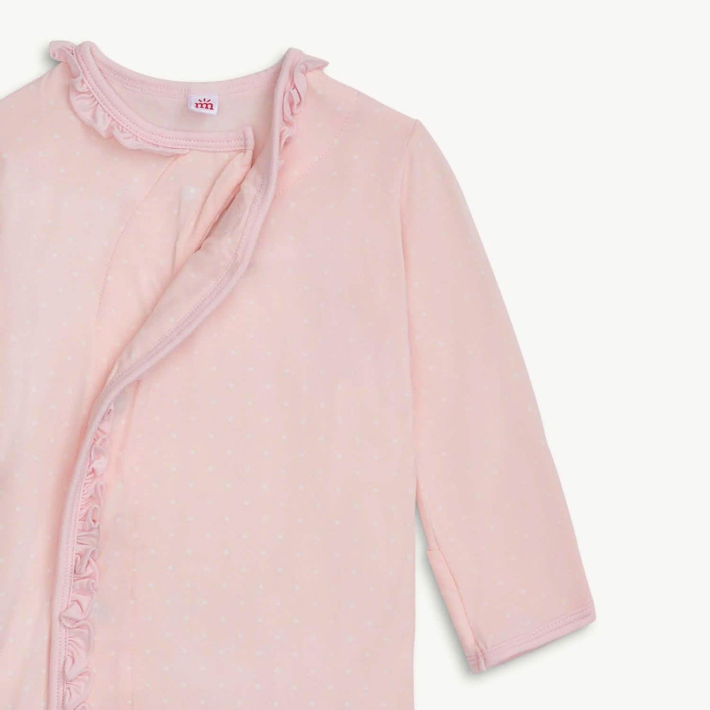 Pin Dot Pink Modal Magnetic Sleeper Gown + Hat Set - Doodlebug's Children's Boutique