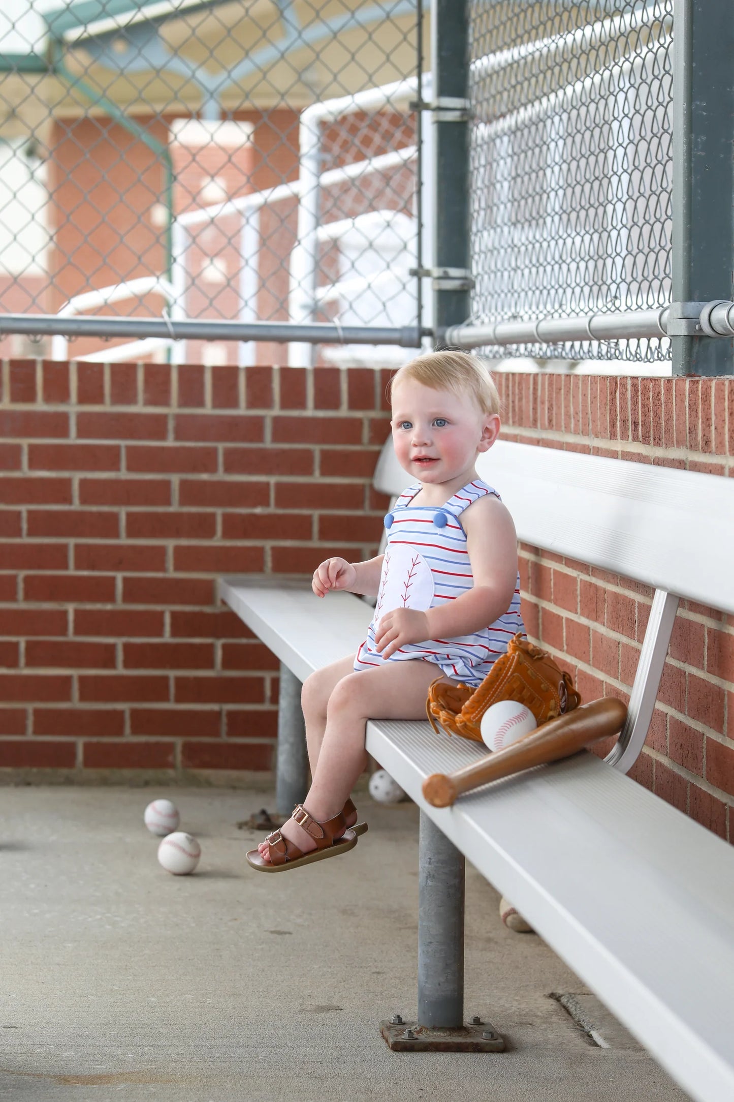 Play Ball Sunsuit - Doodlebug's Children's Boutique
