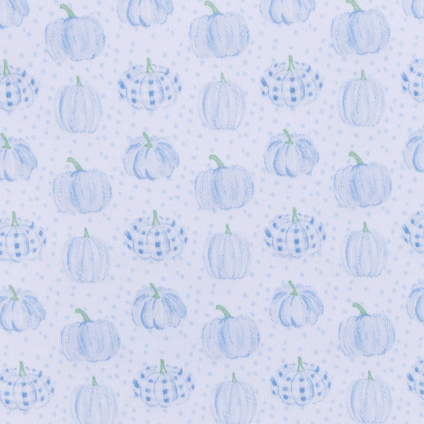 Precious Pumpkins Zip Footie in Blue - Doodlebug's Children's Boutique