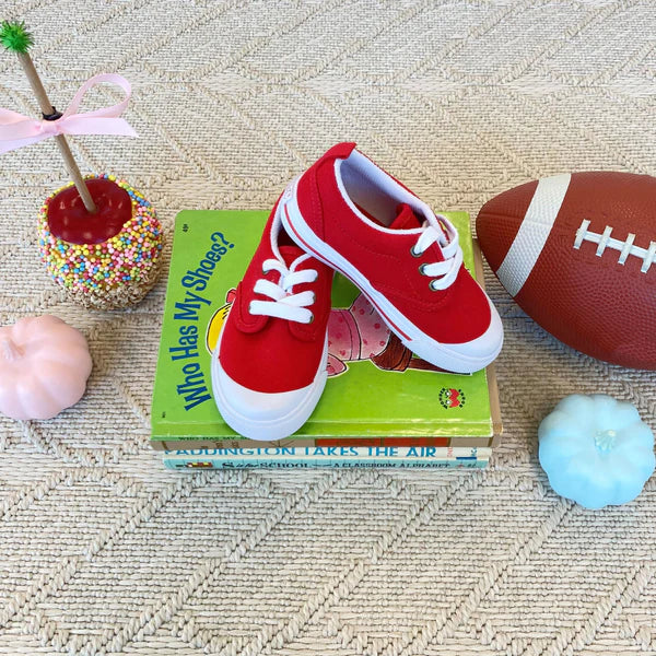 Prep Step Sneakers in Richmond Red - Doodlebug's Children's Boutique