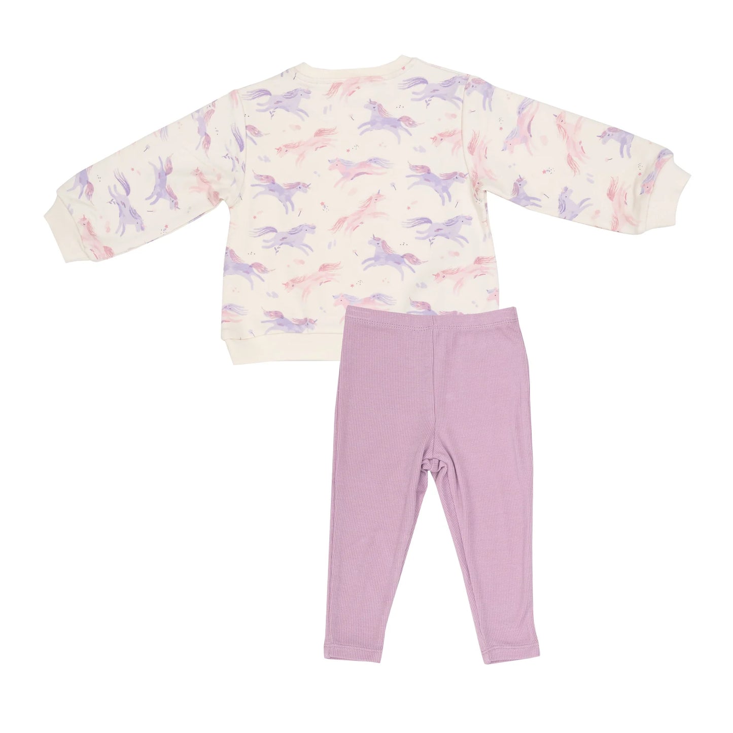 Oversized Sweatshirt and Ribbed Legging Set in Dreamy Unicorns - Doodlebug's Children's Boutique