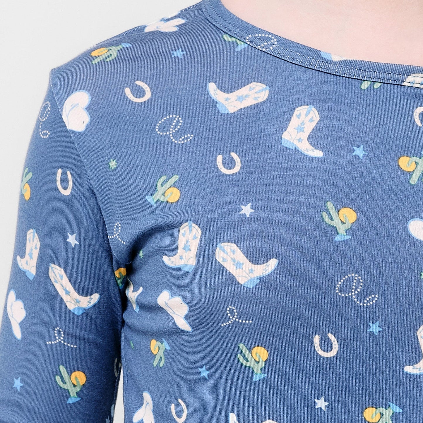 Rodeo Drive Blue Modal Magnetic 2 Piece Pajamas - Doodlebug's Children's Boutique