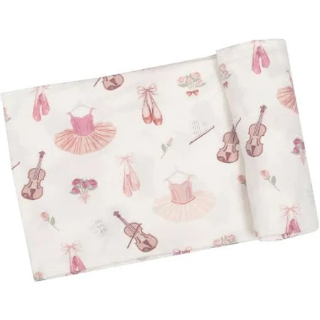 Bamboo Swaddle in Ballet - Doodlebug's Children's Boutique