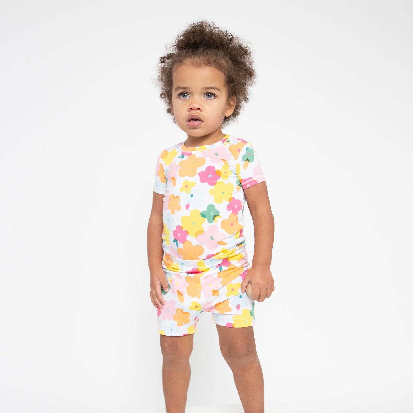 Loungewear Short Set in Paper Floral - Doodlebug's Children's Boutique