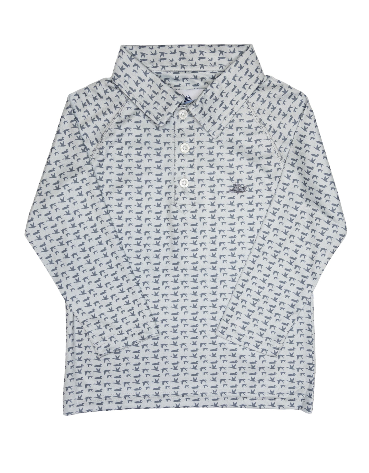 Duck Hunting Long Sleeve Performance Polo - Doodlebug's Children's Boutique