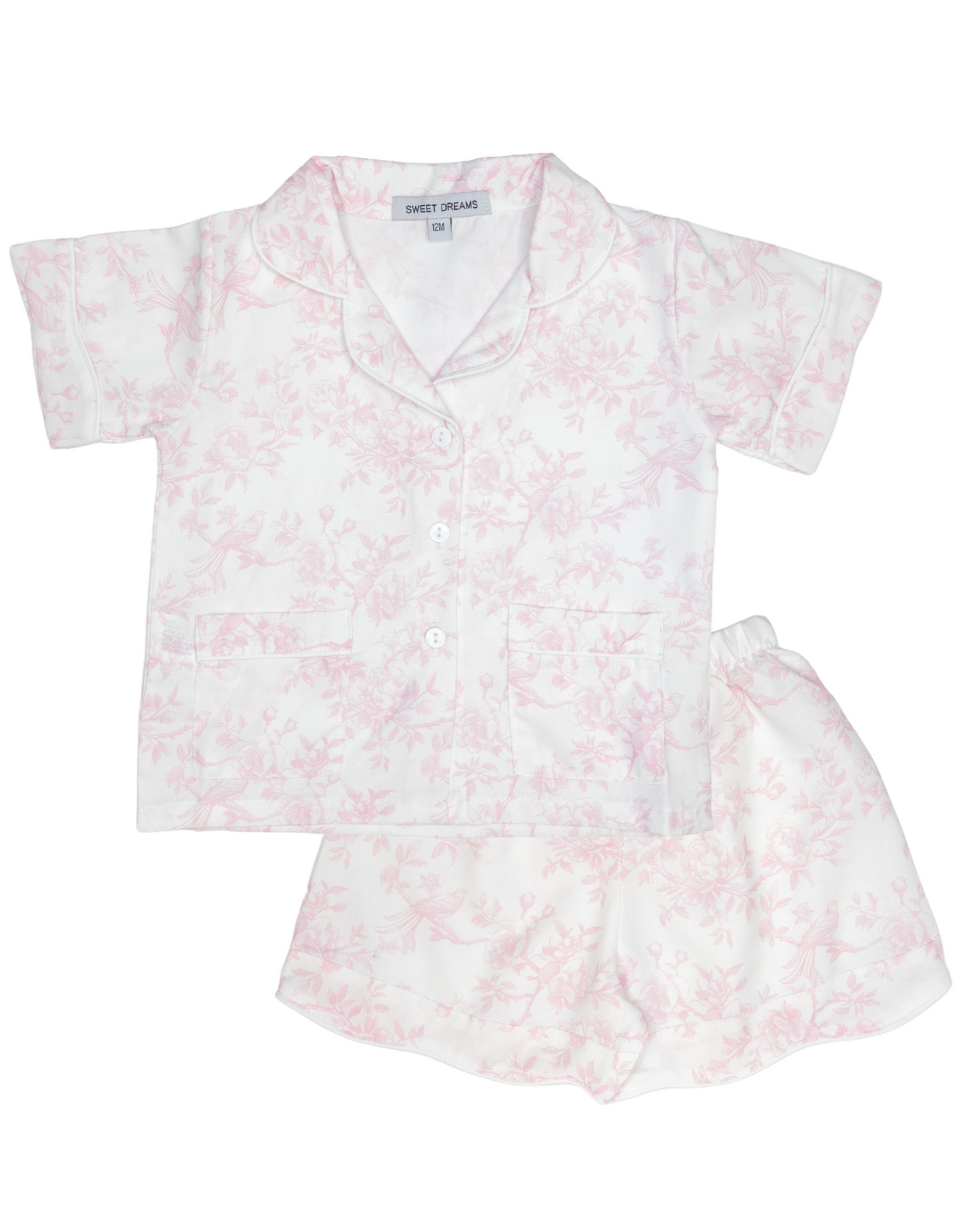 Victoria Pink Toile Pajama Set - Doodlebug's Children's Boutique