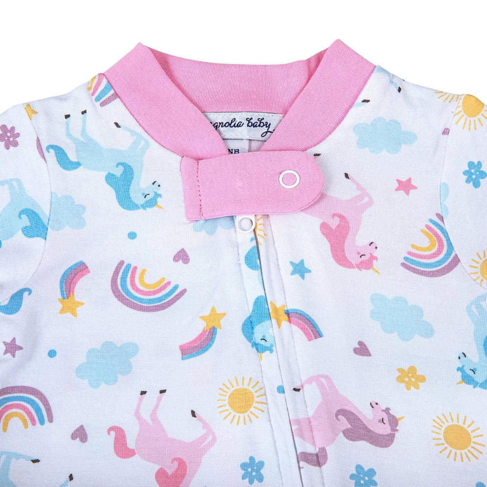 Unicorn Magic Zip Footie - Doodlebug's Children's Boutique