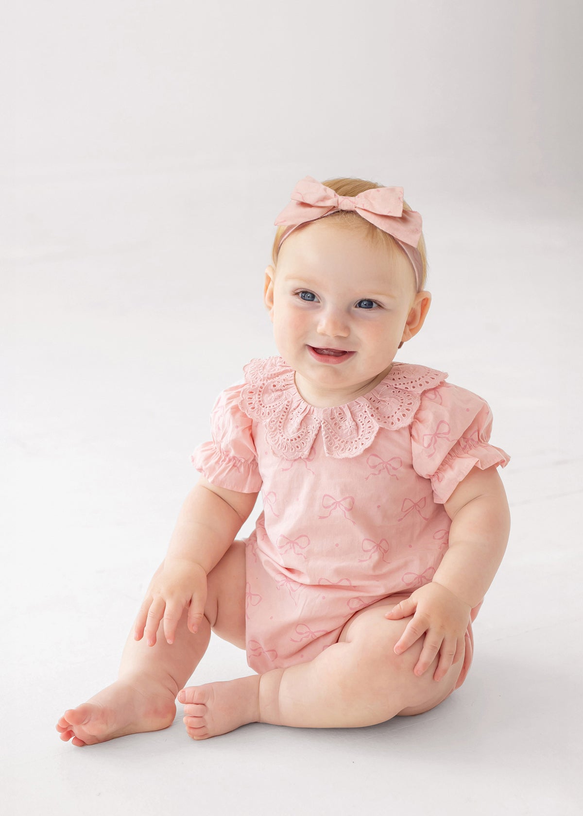 Lacy Bow Kisses Romper