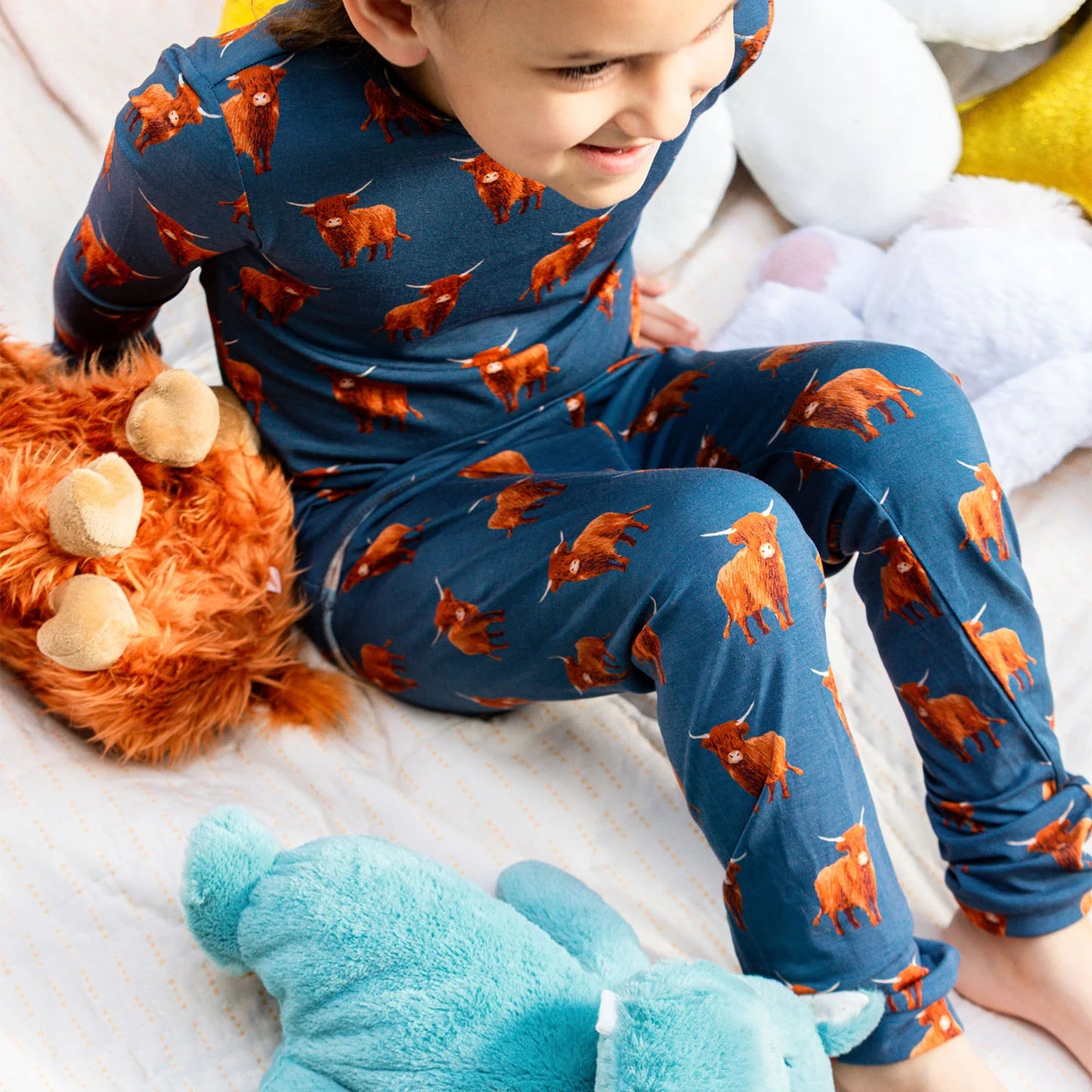 Word to Your Herd Modal Magnetic 2 Piece Pajamas - Doodlebug's Children's Boutique