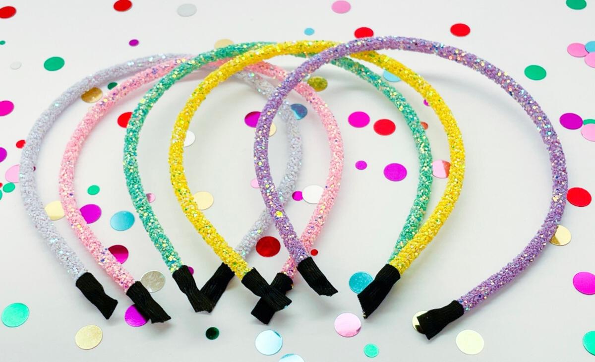 Set of Five Glitter Headbands - Doodlebug's Children's Boutique