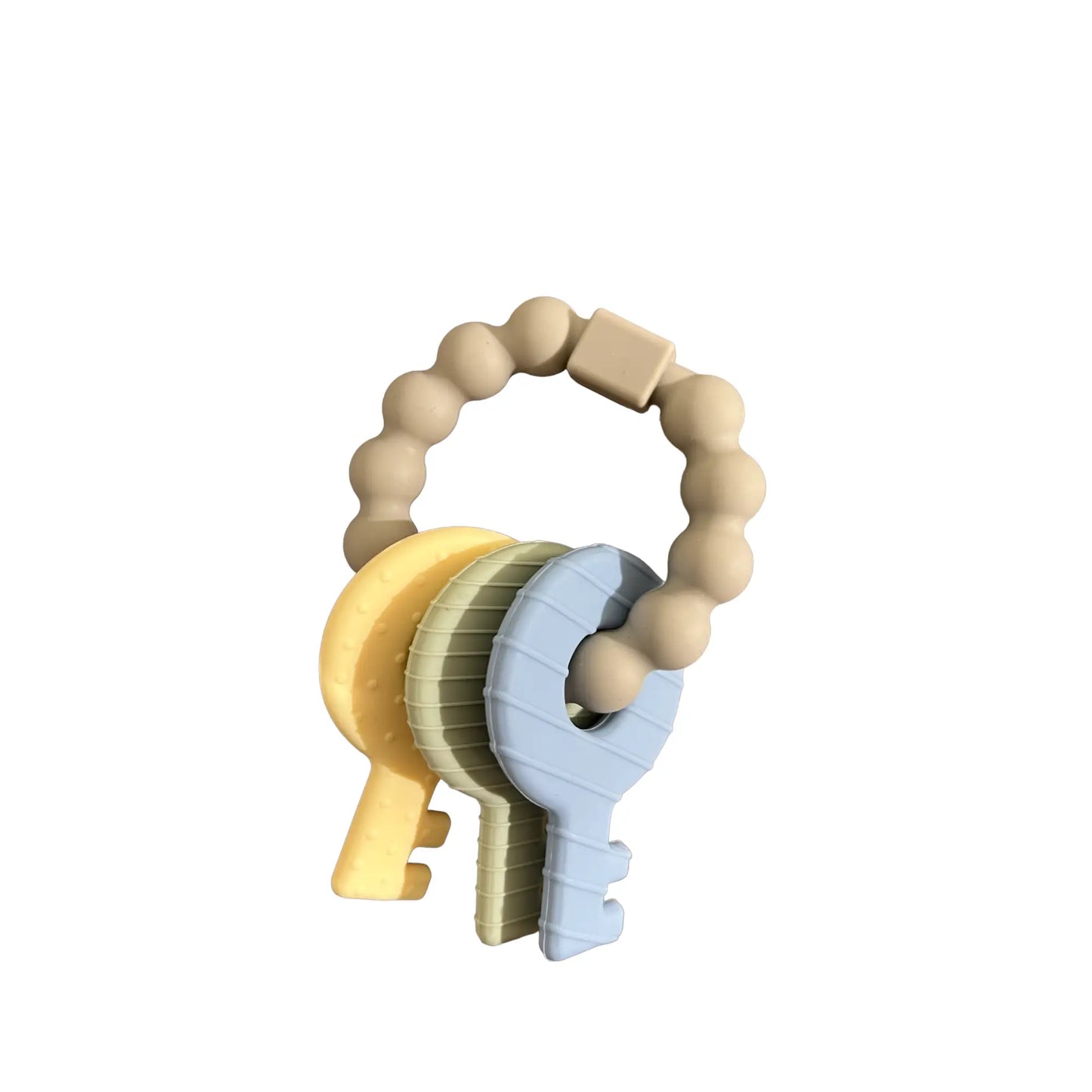 Key Teether Rattle in Baby Blue - Doodlebug's Children's Boutique