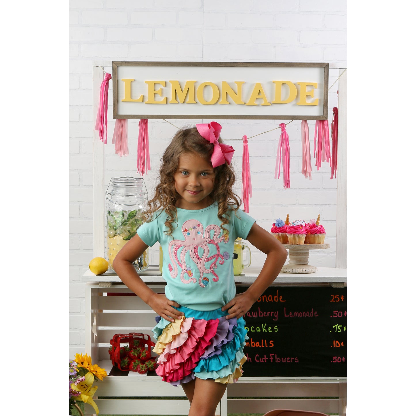 Rainbow Ruffle Skort Set - Doodlebug's Children's Boutique