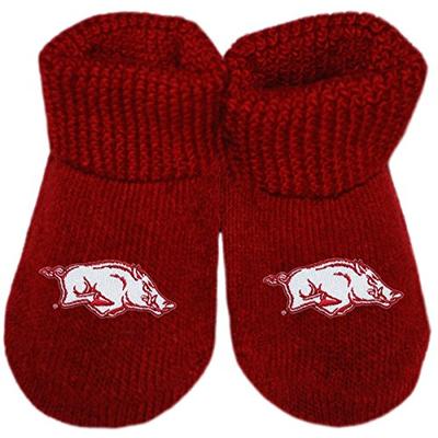 Arkansas Razorback Infant Socks in Red - Doodlebug's Children's Boutique