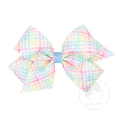 Spring Plaid Medium Bow - Doodlebug's Children's Boutique