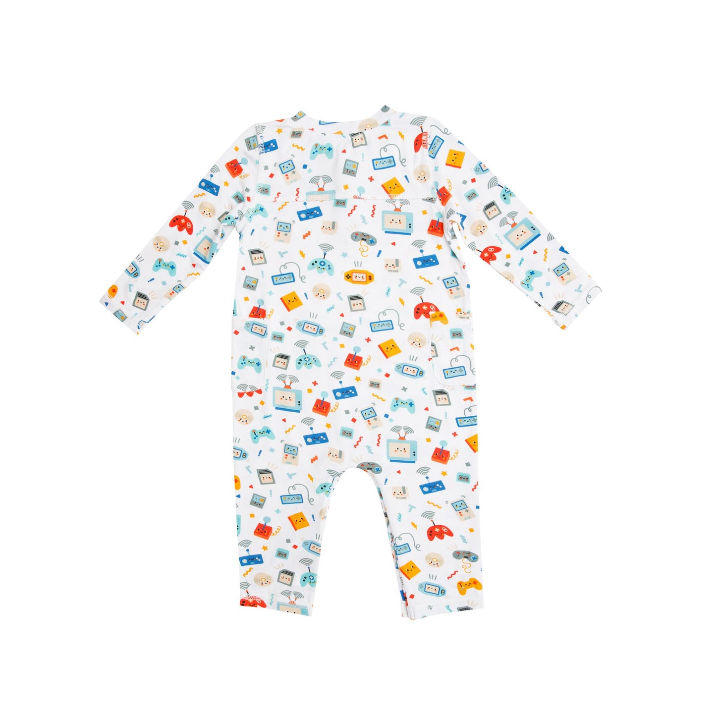 Henley Romper in Retro Gaming - Doodlebug's Children's Boutique