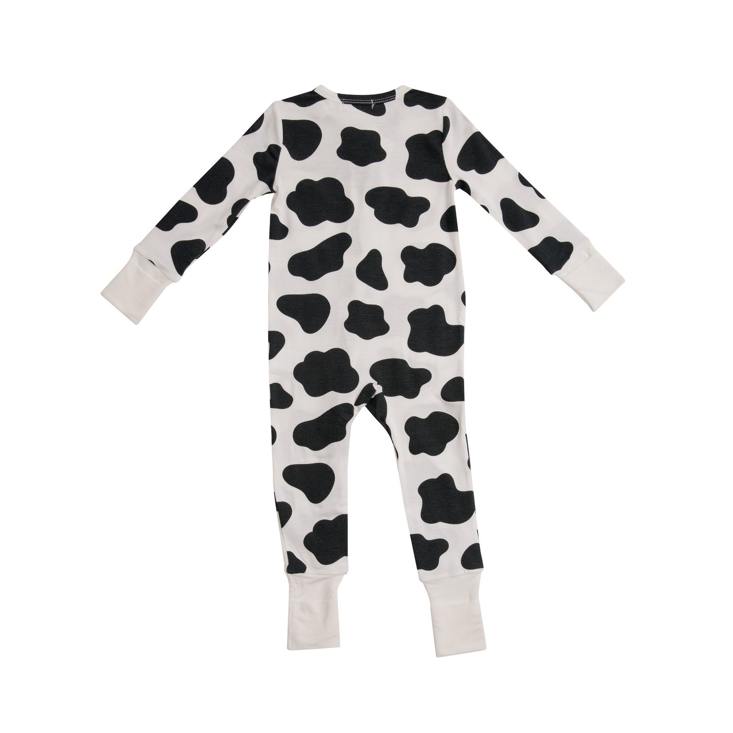 Zipper One Piece in Cow - Doodlebug's Children's Boutique