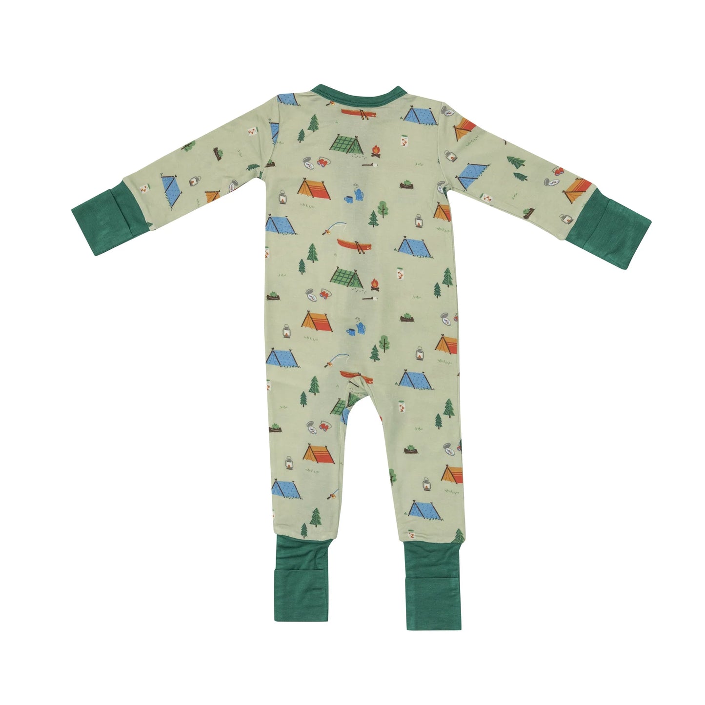 2 Way Zipper Romper in Camping - Doodlebug's Children's Boutique