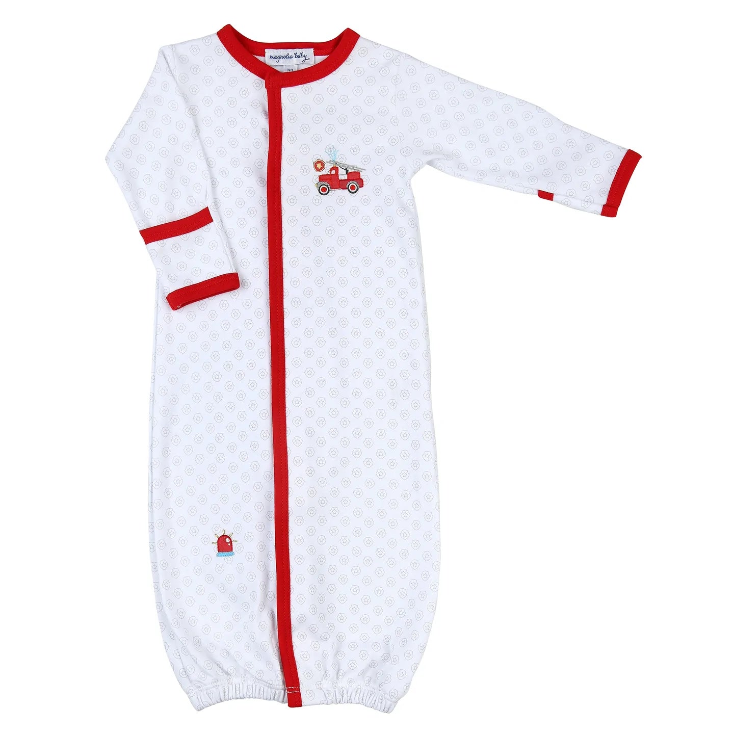 Sound the Alarm Embroidered Converter Gown - Doodlebug's Children's Boutique
