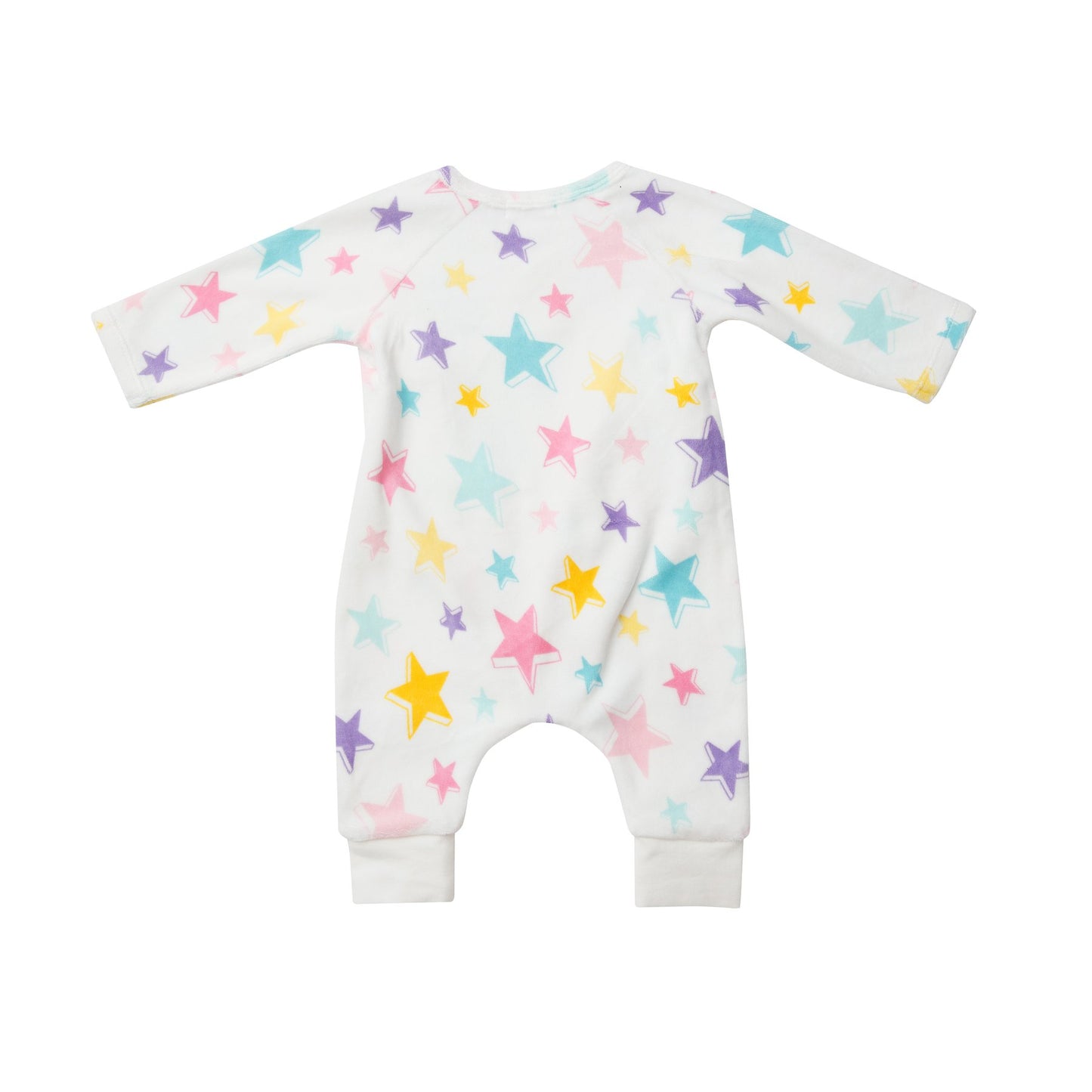 Velour Coverall in Dimensional Stars - Doodlebug's Children's Boutique