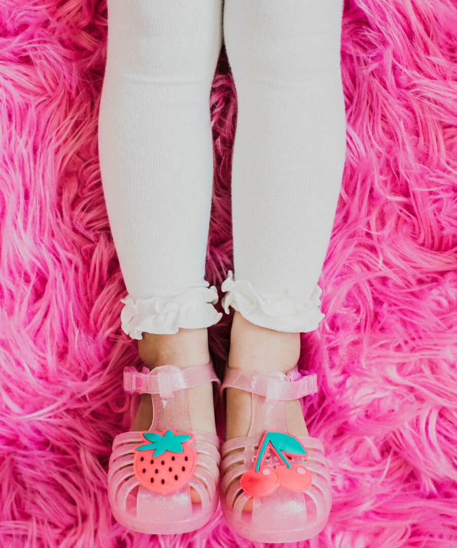 Footless Ruffle Tights in Ivory - Doodlebug's Children's Boutique