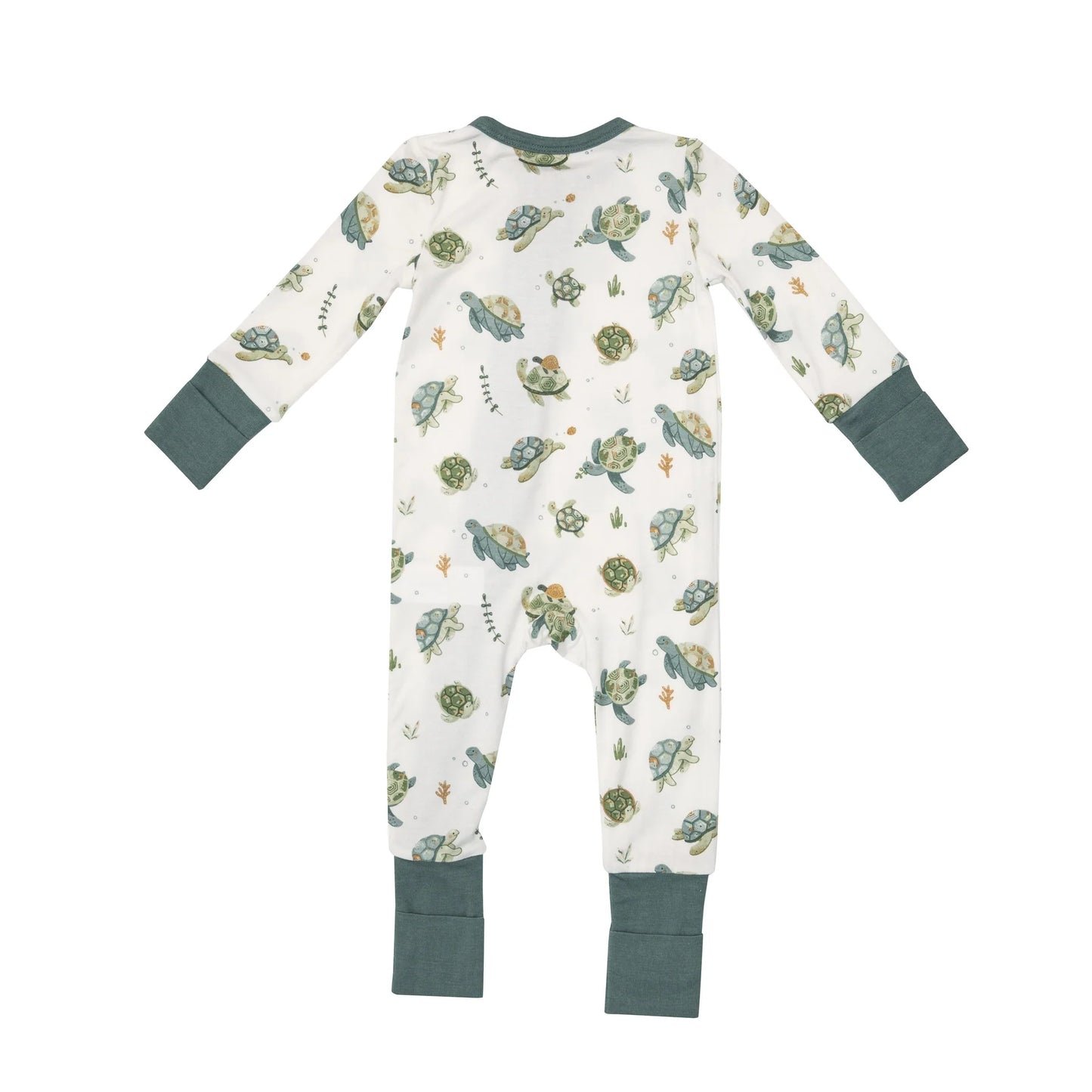 2 Way Zipper Romper in Sea Turtles - Doodlebug's Children's Boutique