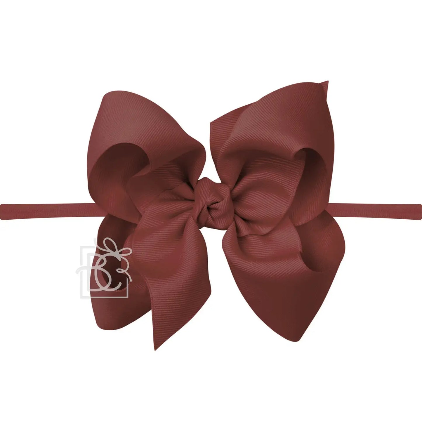 Nylon Headband with Huge Bow in Chutney - Doodlebug's Children's Boutique
