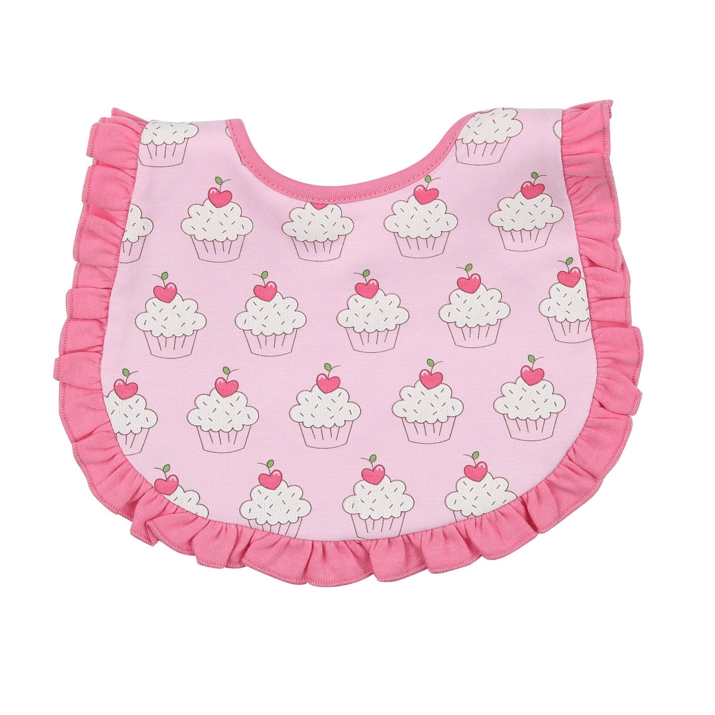 Baby Cakes Printed Ruffle Bib - Doodlebug's Children's Boutique
